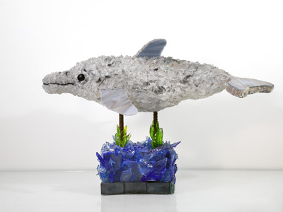 Beetlejuice Little Dolphin glass sculpture