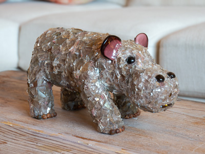 Clara Hippo glass sculpture