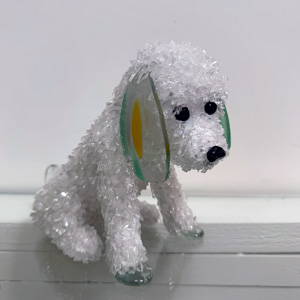 Mint new dog sculpture