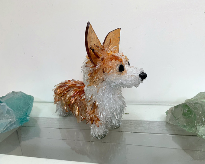 Murphy Pembroke Welsh Corgi glass sculpture