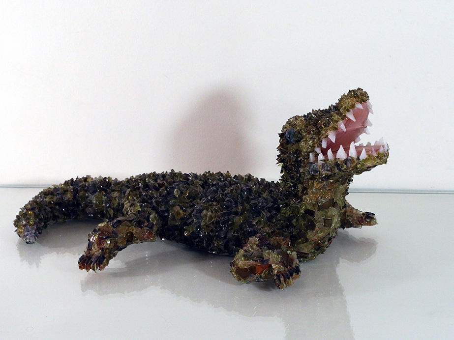 Ramsey Baby Crocodile glass sculpture